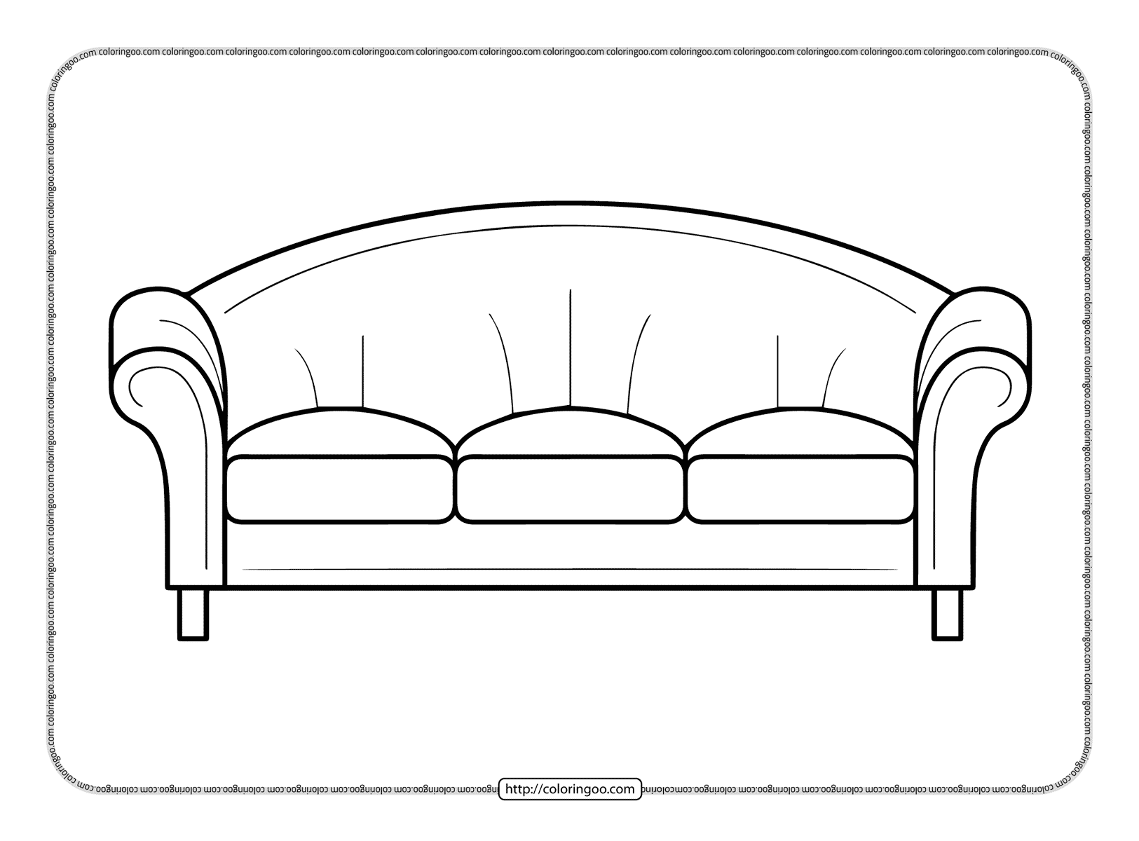 sofa coloring pages