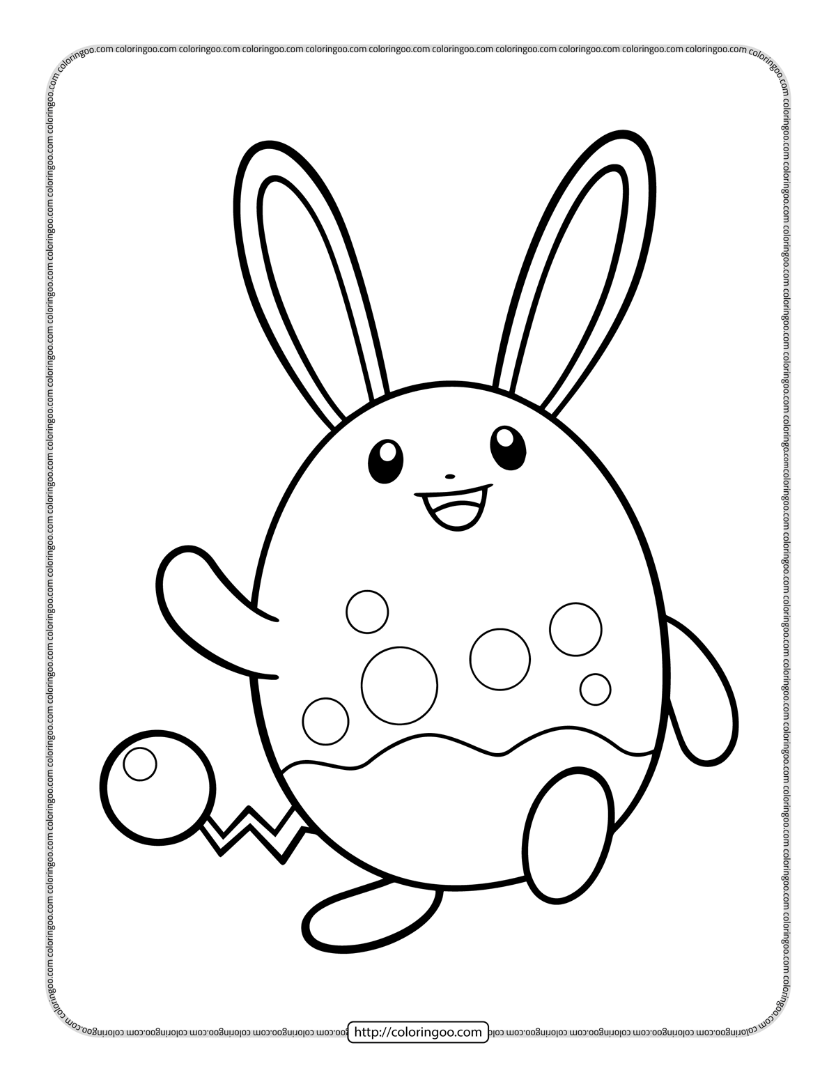 easter egg pokemon coloring page
