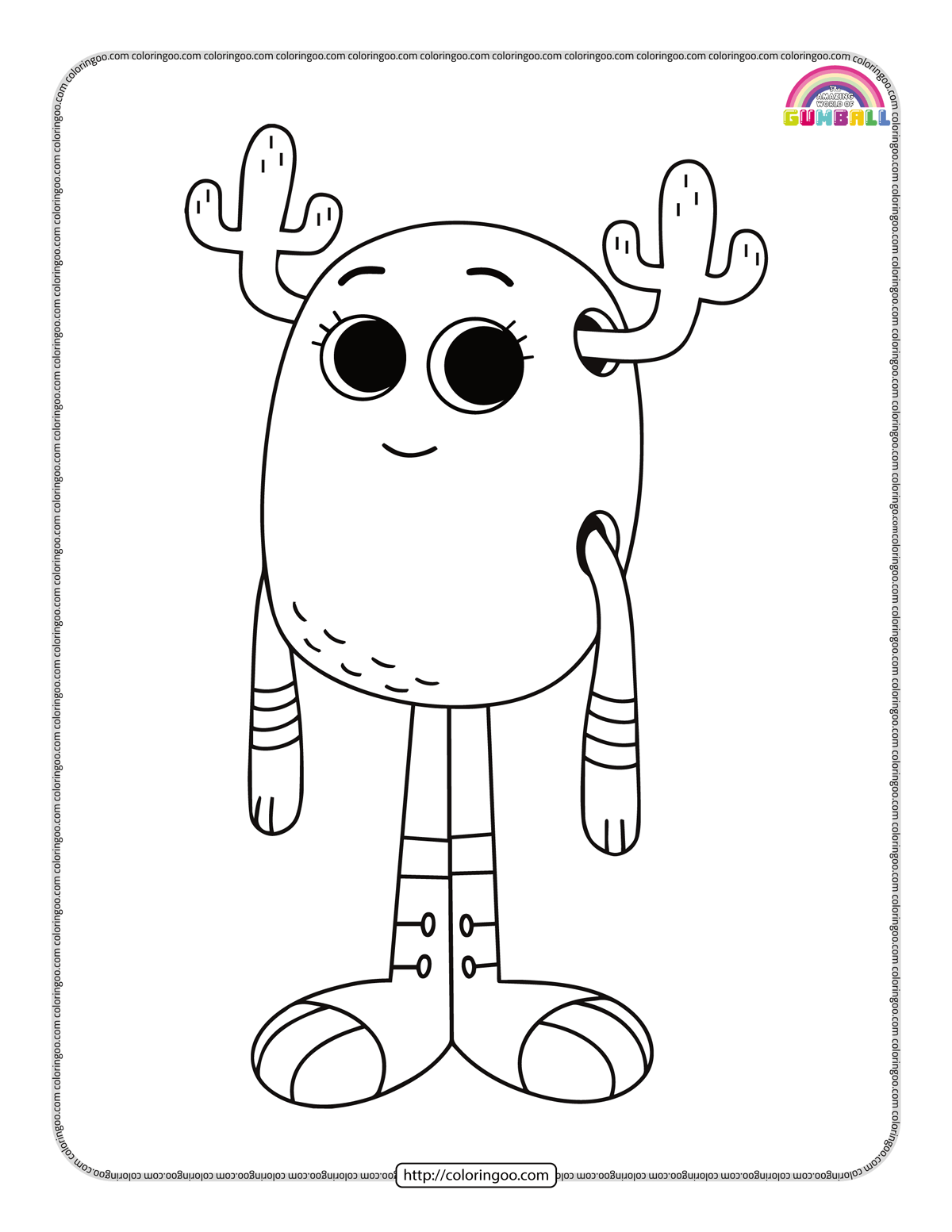gumball penny fitzgerald pdf coloring pages