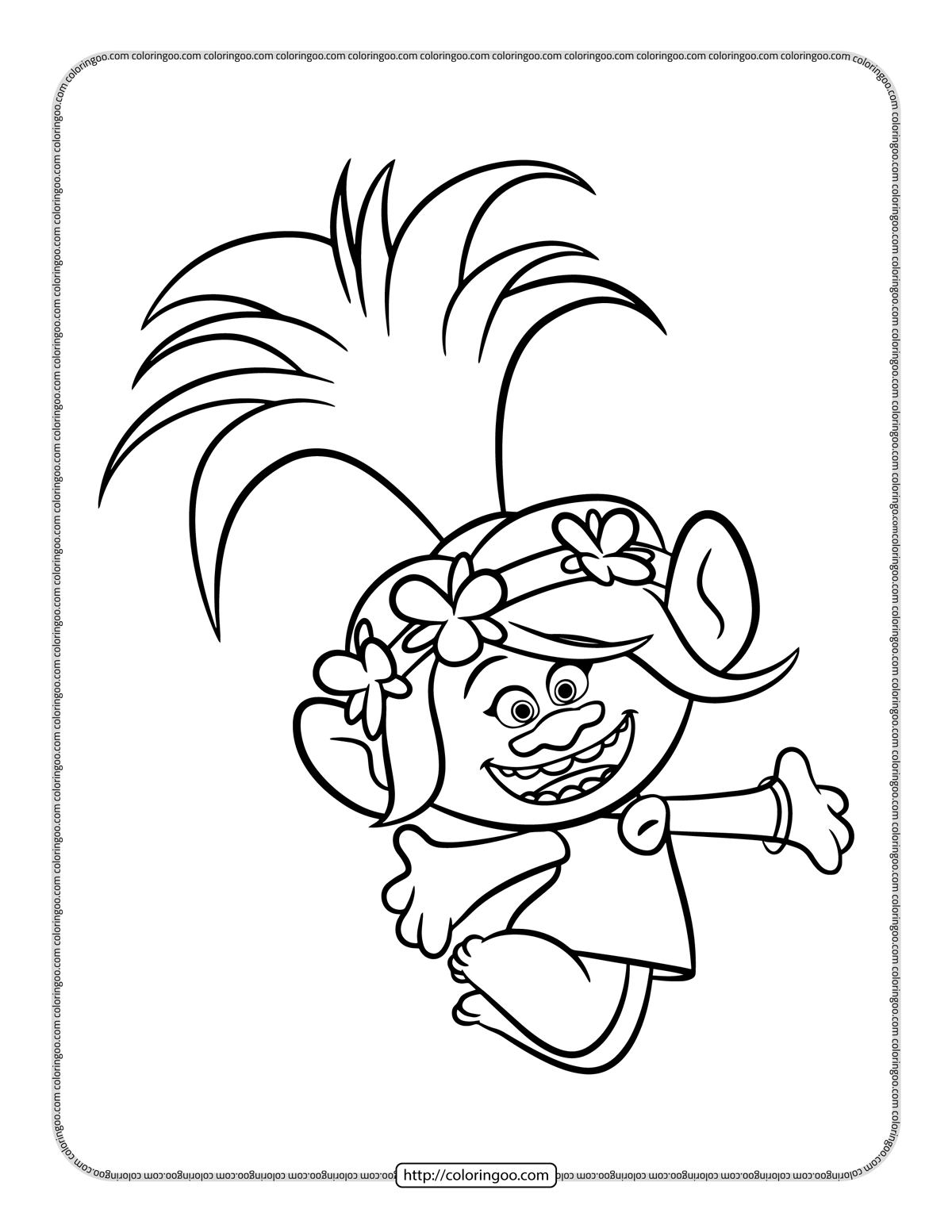 poppy hops happly coloring page