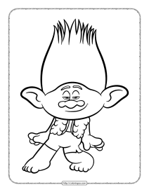 printable trolls pdf coloring activities