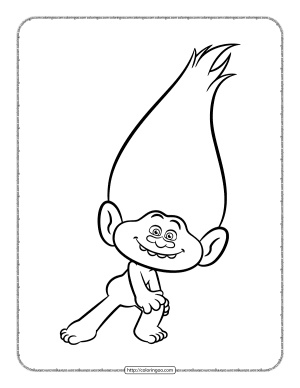 Trolls Guy Diamond Coloring Pages for Kids