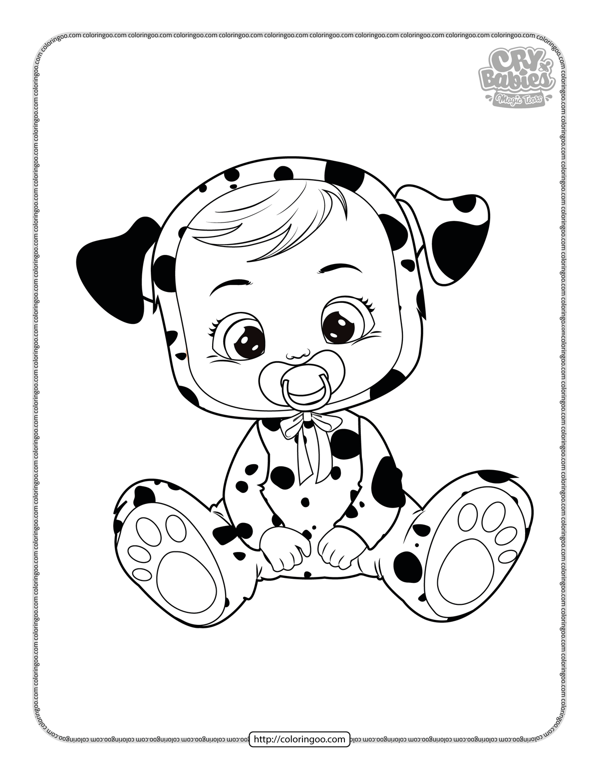 cry babies dotty coloring pages