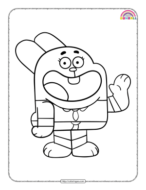 Gumball's Dad Richard Watterson Coloring Page