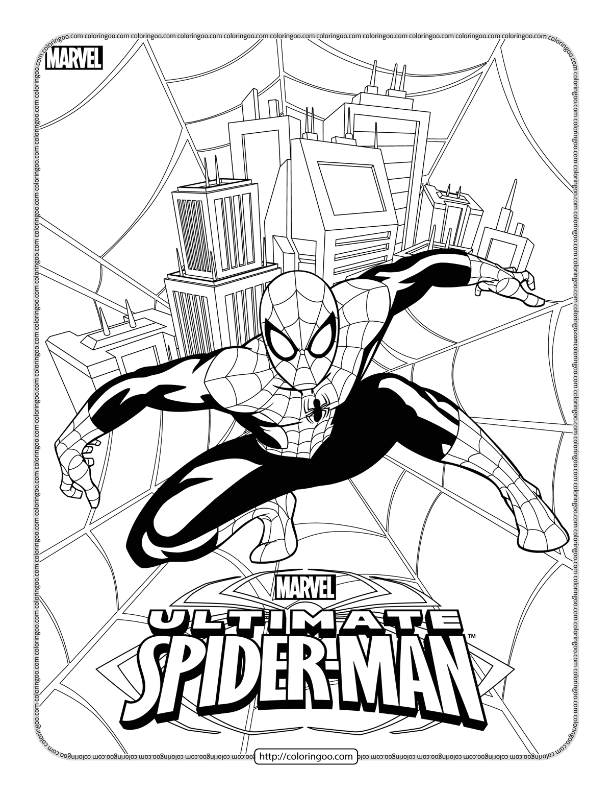 marvel ultimate spider man coloring pages