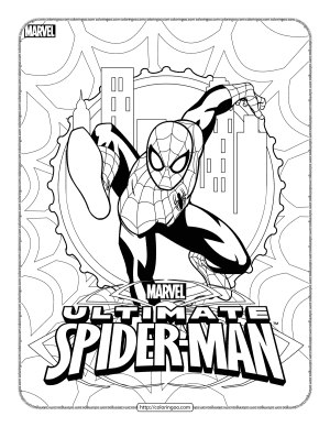 marvel ultimate spider man coloring sheet