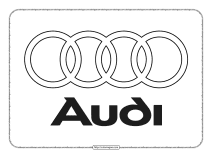 printable pdf audi logo vector outline