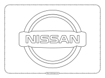 printable pdf nissan logo vector outline