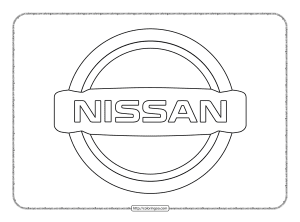 printable pdf nissan logo vector outline