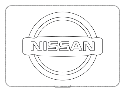 printable pdf nissan logo vector outline