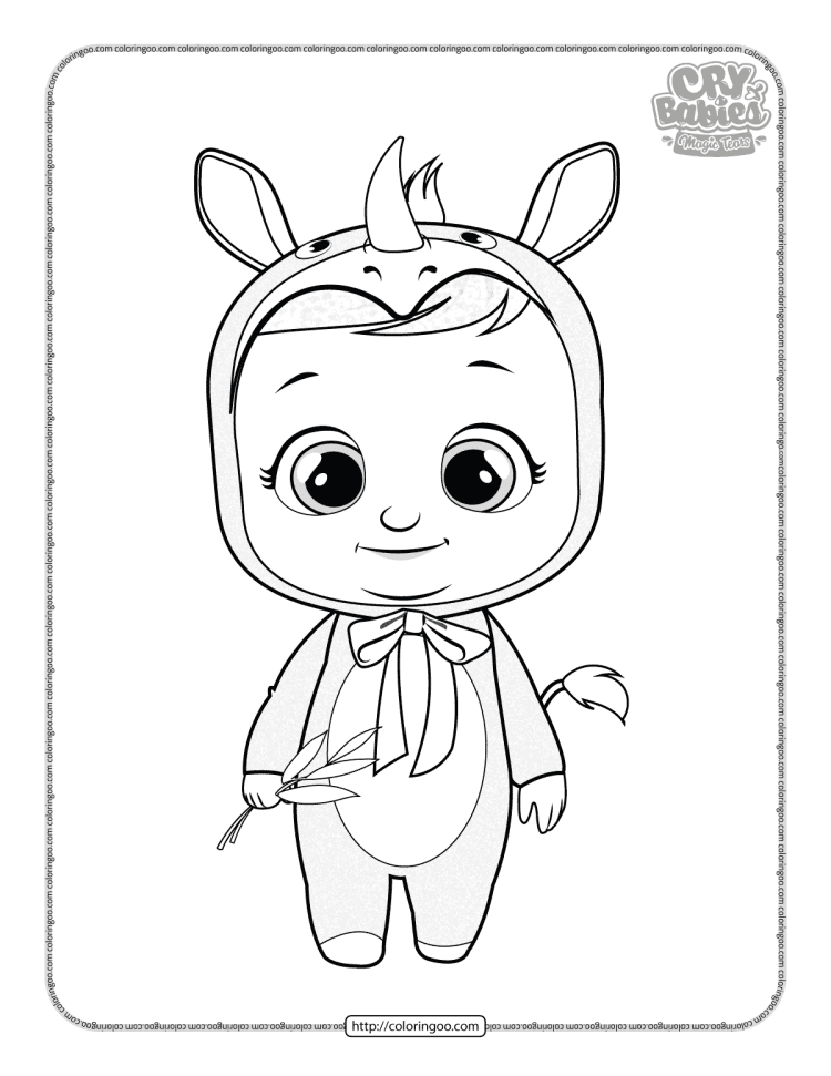 cry babies sasha coloring pages