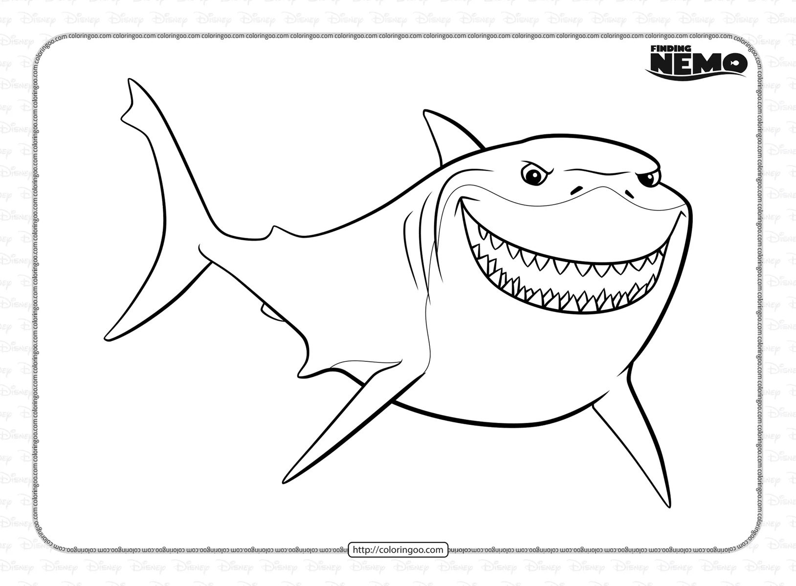 Finding Nemo Coloring Pages Finding Nemo Coloring Pages