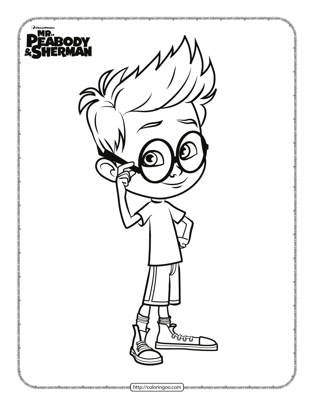 mr peabody and sherman coloring pages