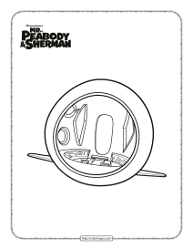 mr peabody and sherman wabac coloring page