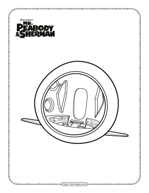 Mr Peabody and Sherman Wabac Coloring Page