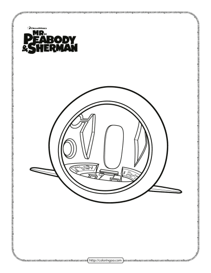 mr peabody and sherman wabac coloring page