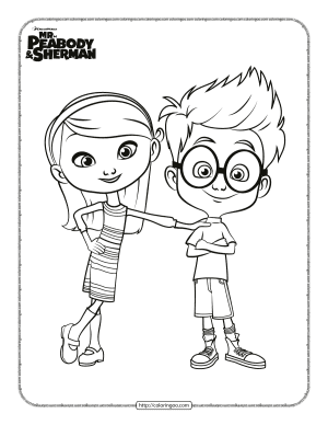 mr peabody sherman and penny coloring page