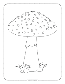 mushroom coloring page