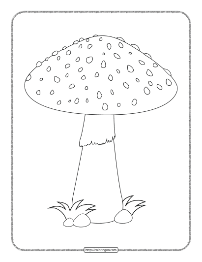 mushroom coloring page