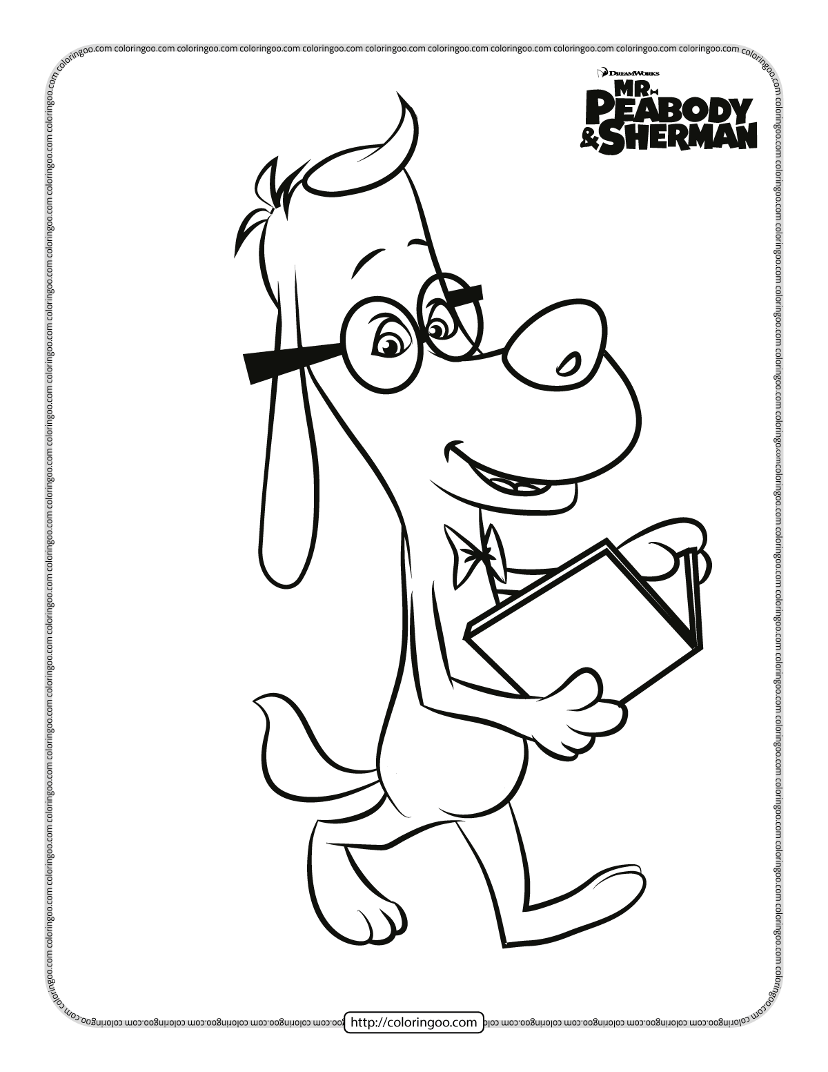 printable mr peabody coloring pages