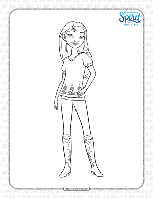 spirit riding free lucky coloring pages