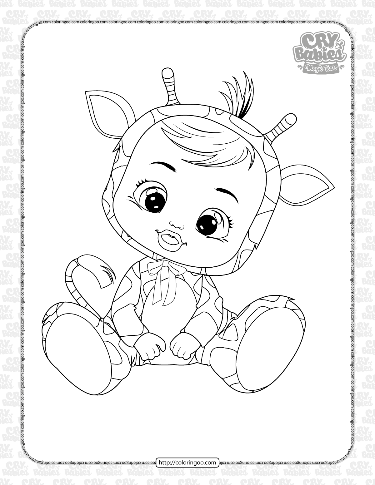 cry babies gigi coloring pages