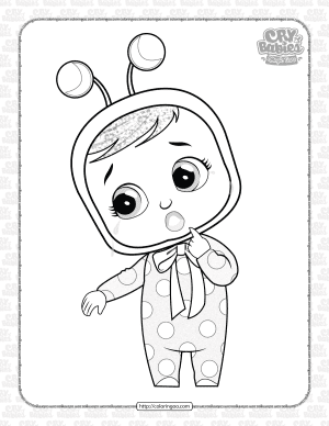 printable cry babies lady coloring sheet