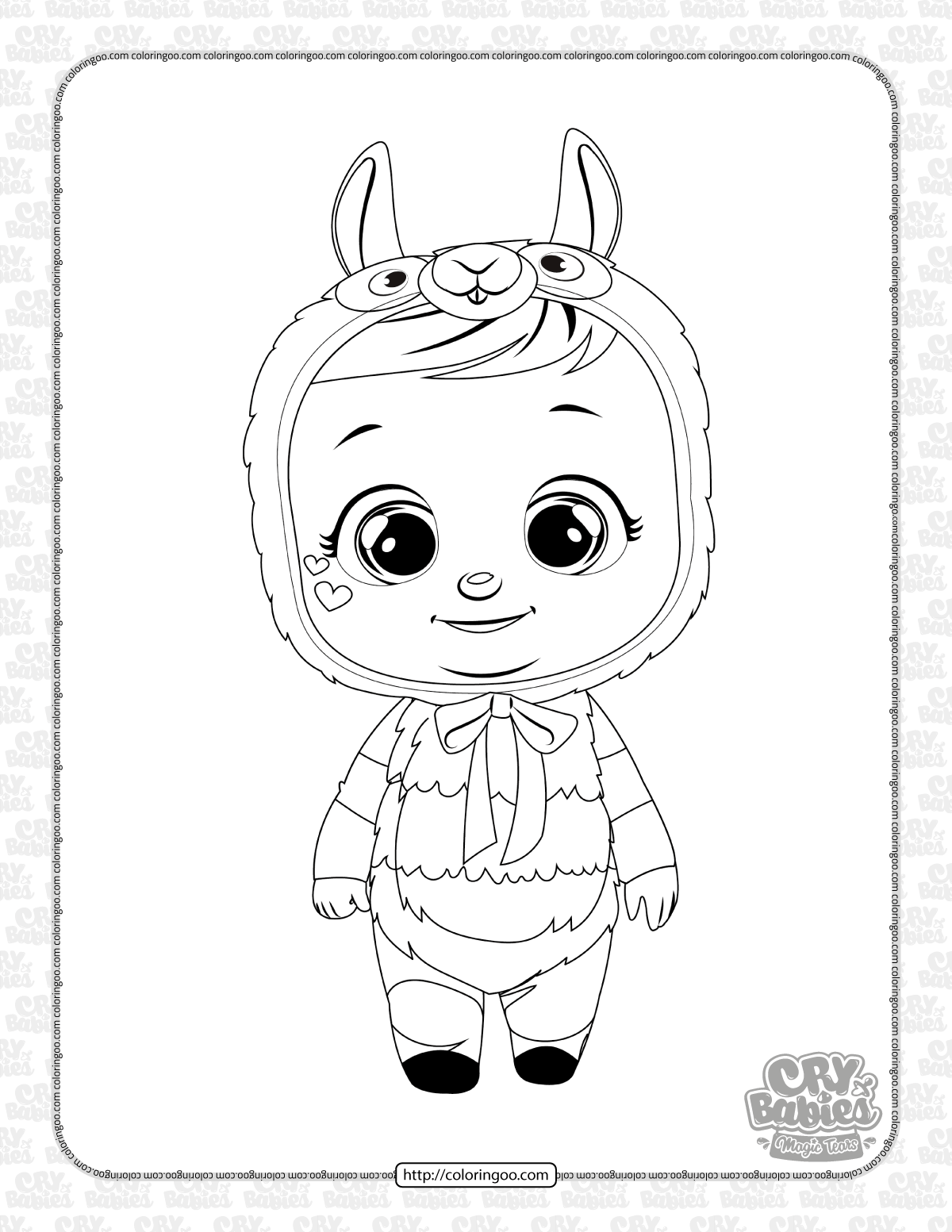 printable cry babies lena coloring pages