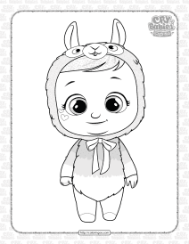 printable cry babies lena coloring sheet