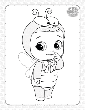 printable cry babies lucy coloring sheet