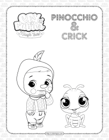 printable cry babies pinocchio crick coloring sheet