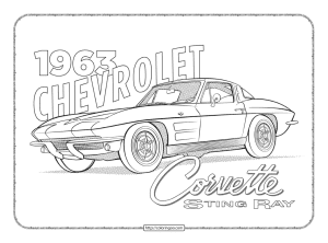 1963 Chevrolet Corvette Coloring Page