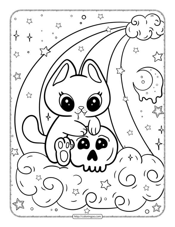 Cute and Creepy Kawaii Coloring Book 04