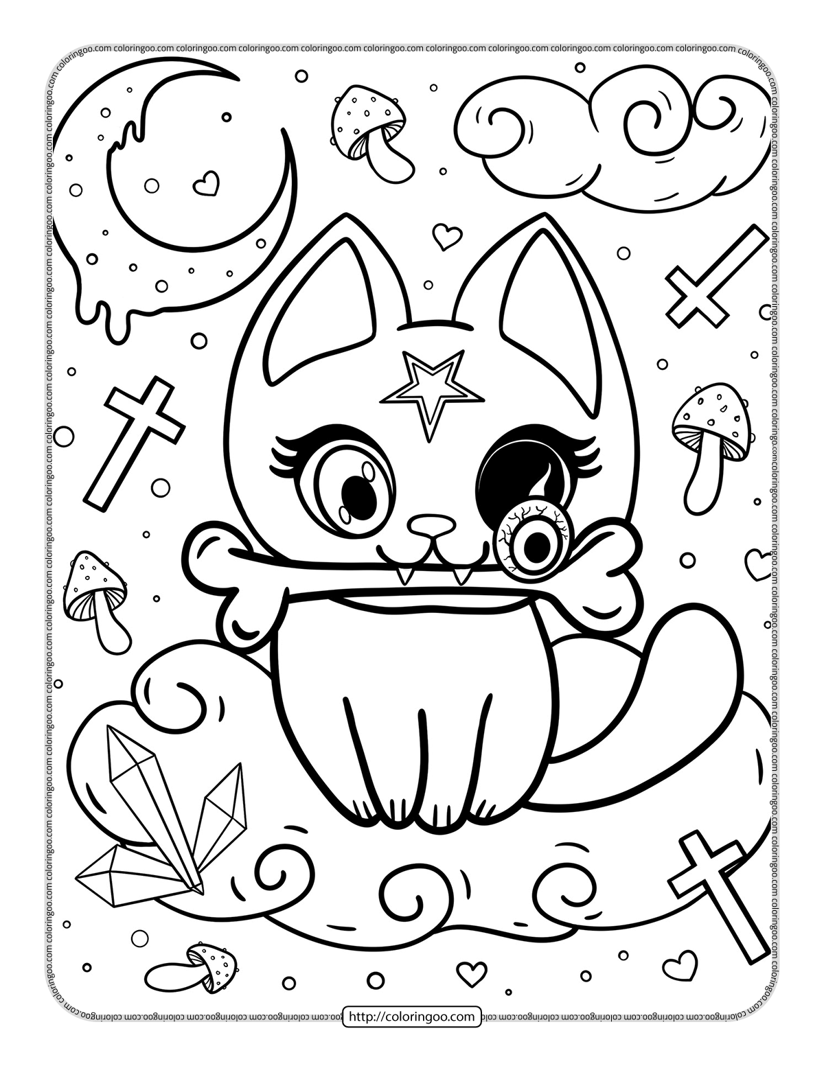 cute and creepy kawaii coloring book 05
