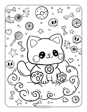 Cute and Creepy Kawaii Coloring Book 06