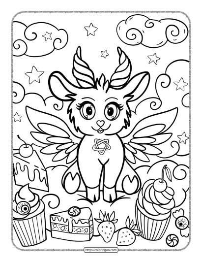 cute and creepy kawaii coloring book 07