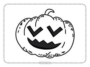 happy halloween pumpkin vface coloring sheet