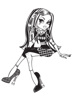 monster high frankie stein coloring page 03