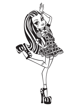 Monster High Frankie Stein Coloring Page 05