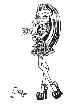 monster high frankie stein coloring page 10