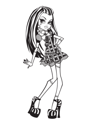 monster high frankie stein coloring page 13