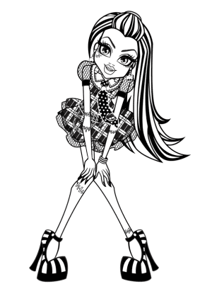Monster High Frankie Stein Coloring Page 14