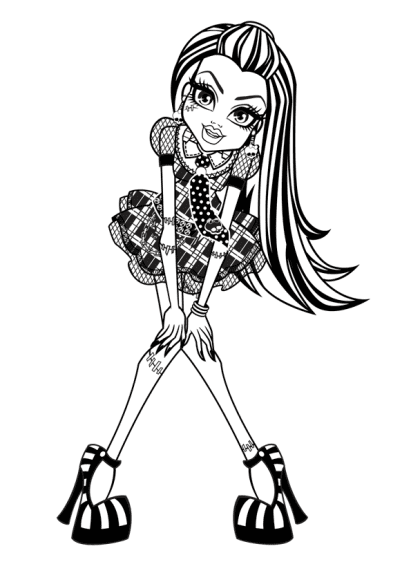 monster high frankie stein coloring page 14