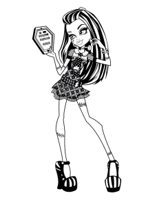 monster high frankie stein coloring page 16