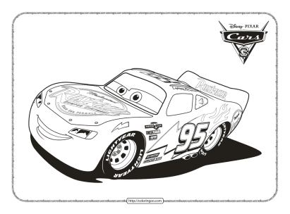 printable lightning mcqueen coloring sheet