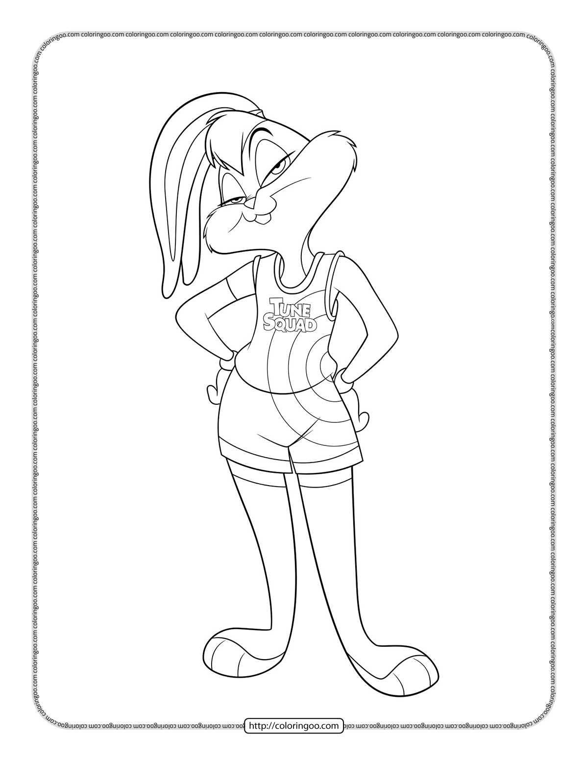 printable lola bunny coloring pages