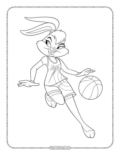 space jam lola bunny coloring pages