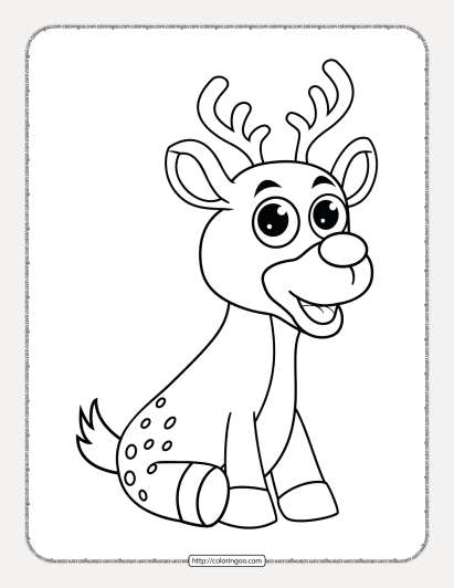 fawn baby deer coloring pages