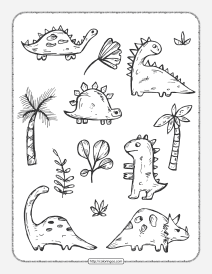 prehistory dinosaurs coloring pages