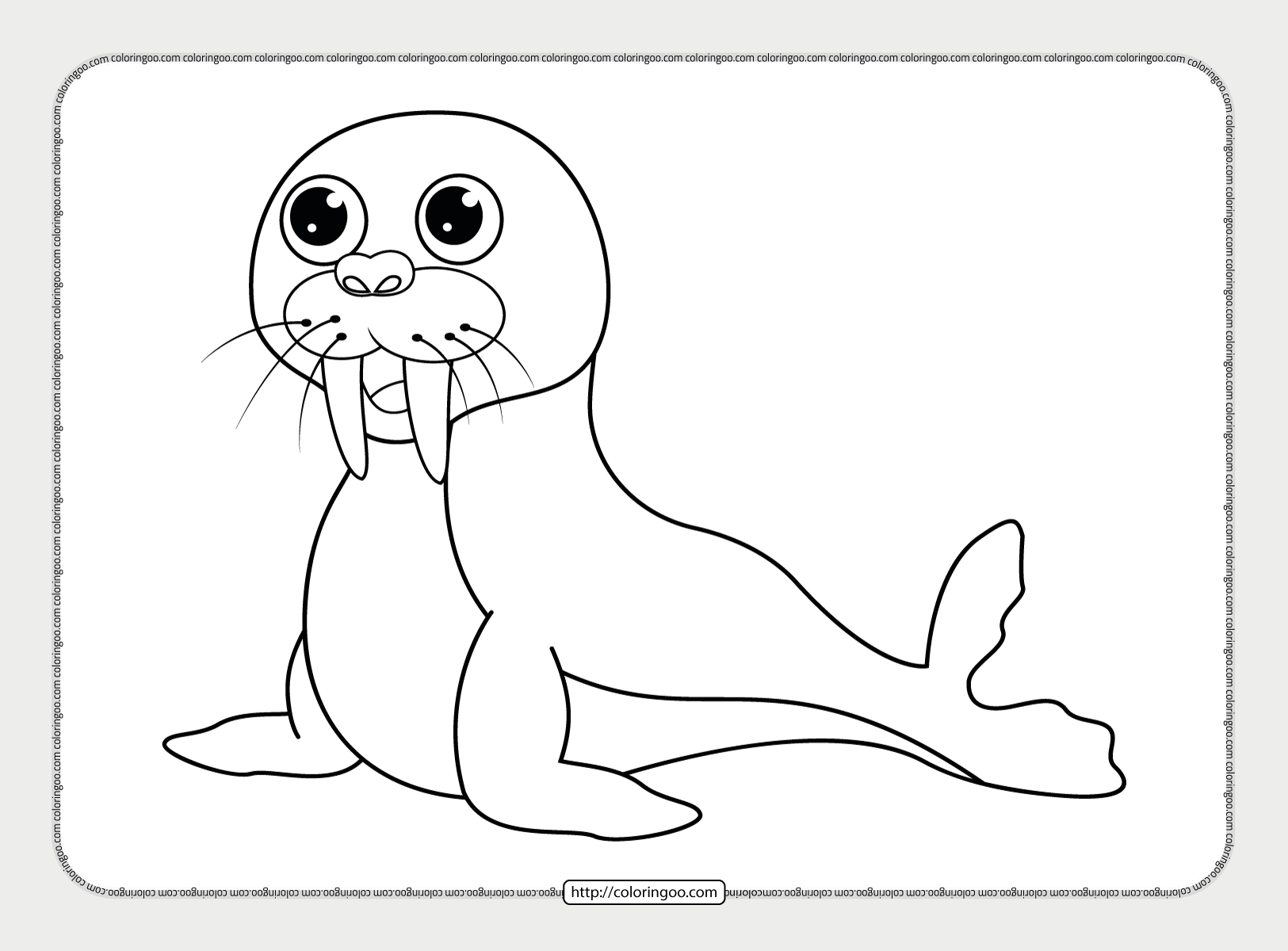printable walrus coloring pages